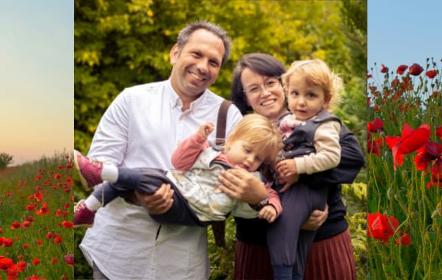 Kpt. Ing. Bronislav Prokop s rodinou.